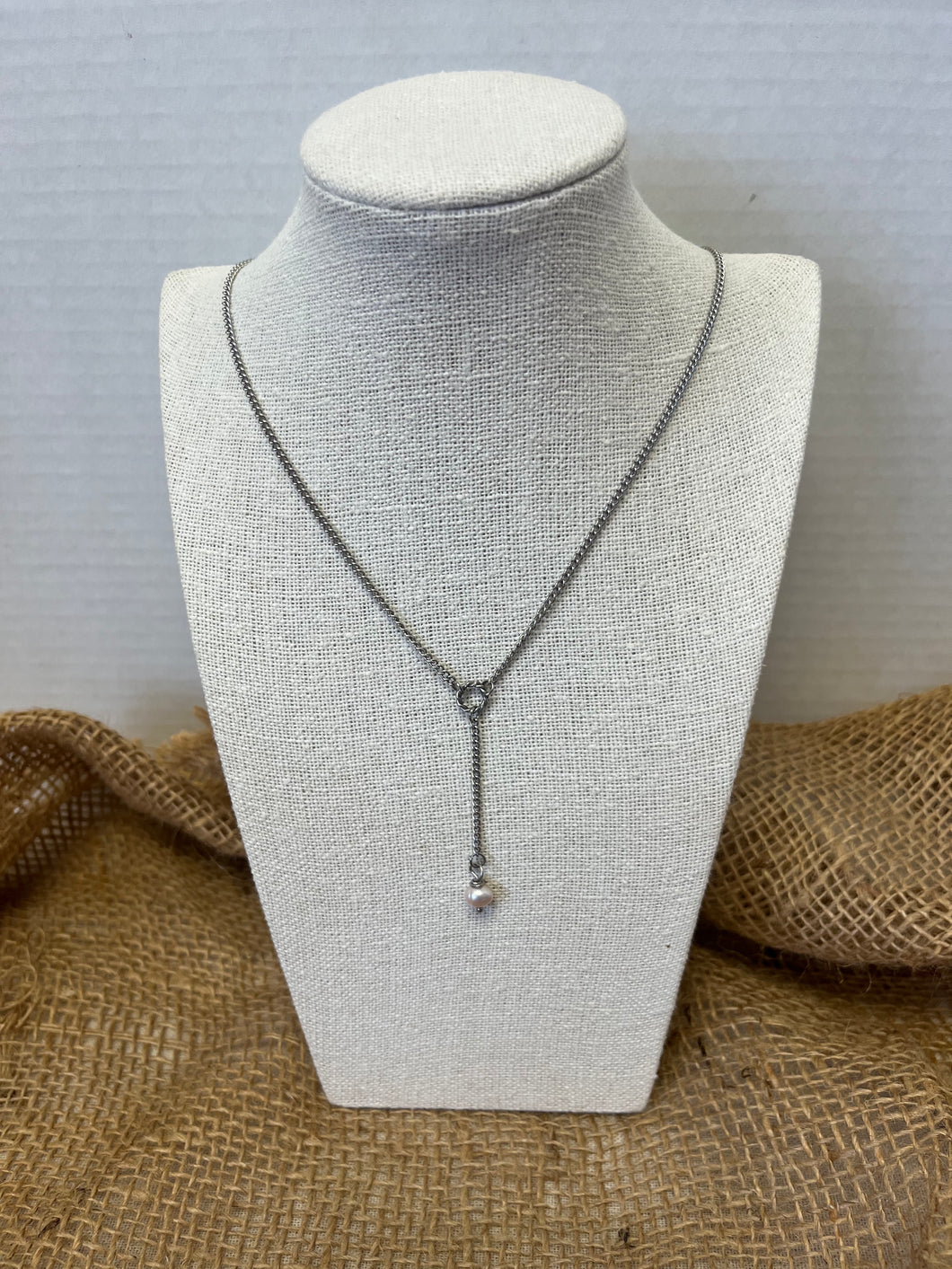 Freshwater Pearl Y Drop Necklace