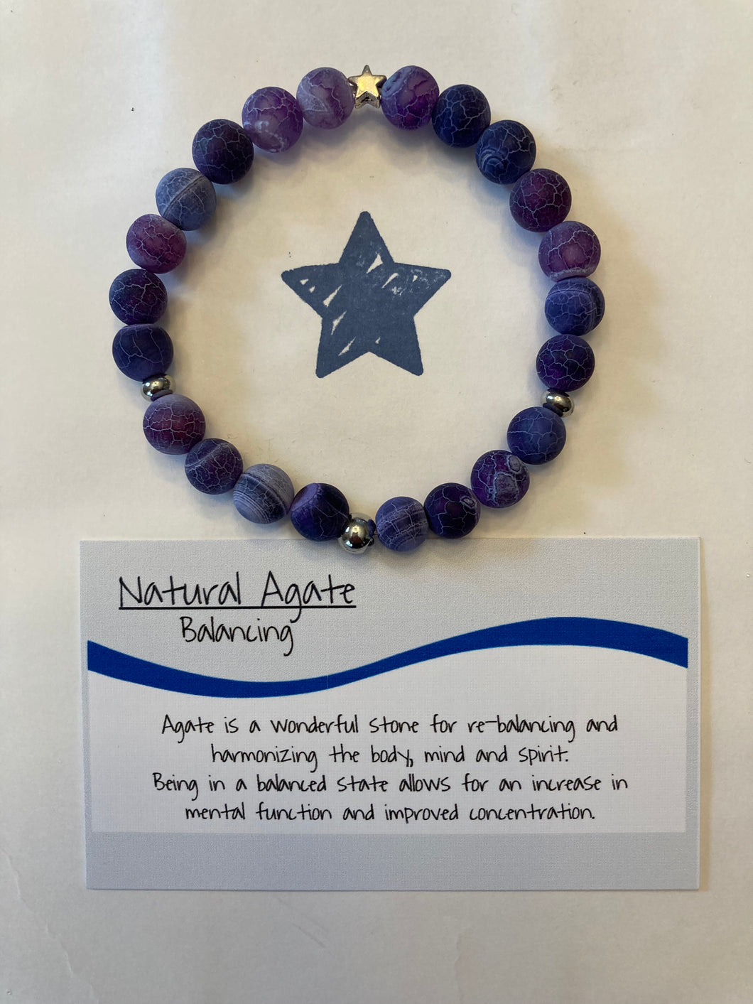 Agate (Royal Purple) Beaded